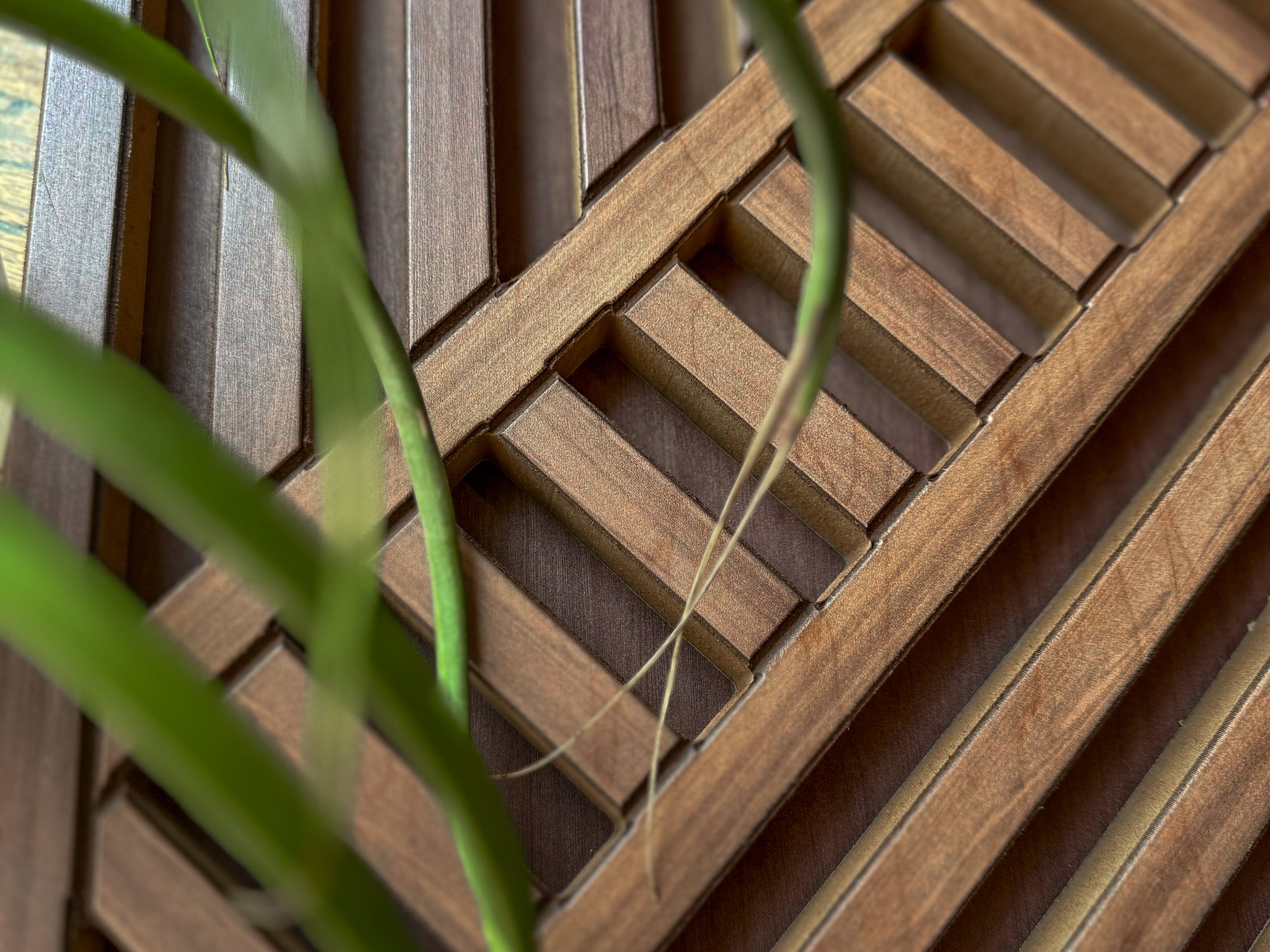 The Geometric Wood Slat series