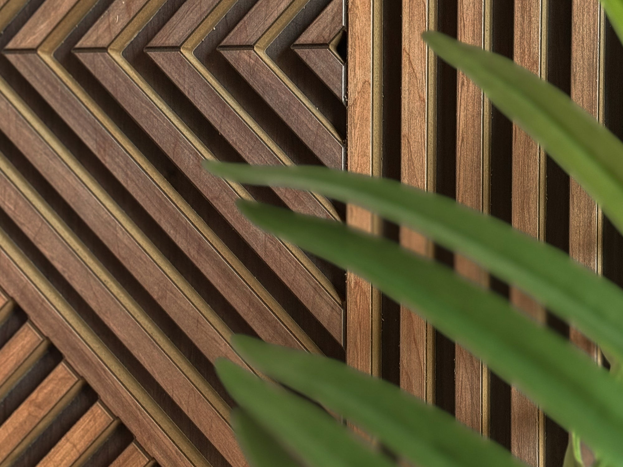 The Geometric Wood Slat series