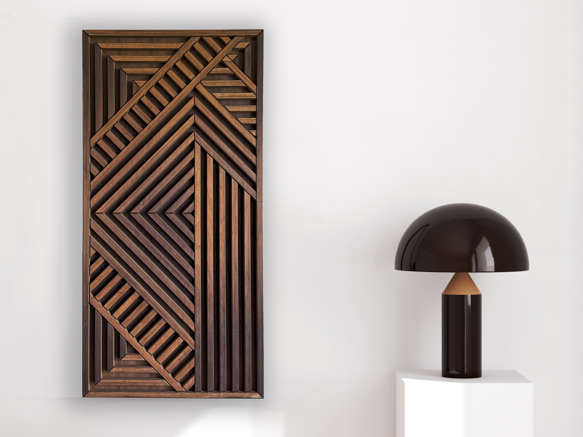 The Geometric Wood Slat series