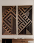 The Geometric Wood Slat series